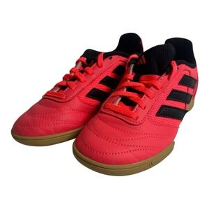 Adidas Super Sala Indoor Soccer Shoes Solar Pink/Orange Black Gum Size 2